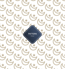 Abstract geometric simple minimalistic moon pattern