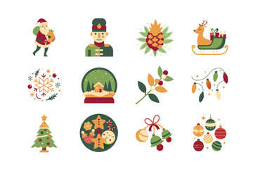 set of icons for Christmas 