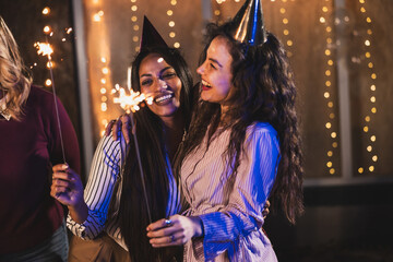 Friends  Celebrate Birthday with Sprinklers