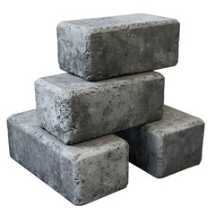 Construction-Ready Concrete Blocks with Authentic Weathering