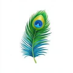 Vivid and Elegant Peacock Feather Design Showcasing Nature's Beauty and Colorful Artistry