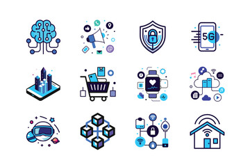 set of icons for business