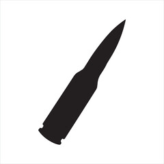 Bullet silhouette on white background

