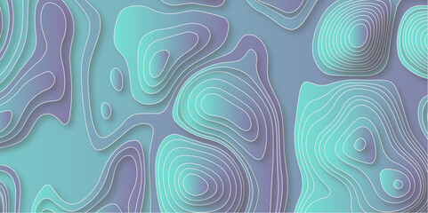 Abstract design with black and white abstract papercut and multi-layer cutout geometric pattern on vector Topographic canyon geometric map relief texture with curved layers beautiful design.	

