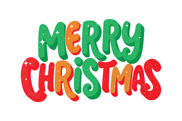 Merry Christmas typography design 