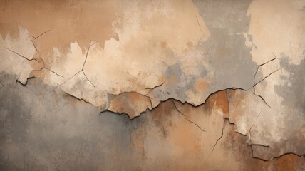 Obraz premium Abstract paint splatter background: A dynamic image featuring a textured backdrop of paint splatters in shades of brown and grey. Ideal for adding a grunge, artistic, or textured element to your desig