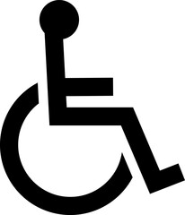 Handicapped reserved parking signs. Wheelchair ramp access sign symbol vector.