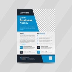 clean and modern minimalistic business flyer design - professional & sleek layout.