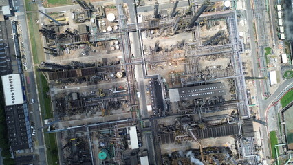 Industrial Aerial View of the Capuava Petrochemical Complex in Santo André, São Paulo – A Hub...
