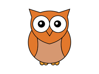 owl cartoon art vector illustration