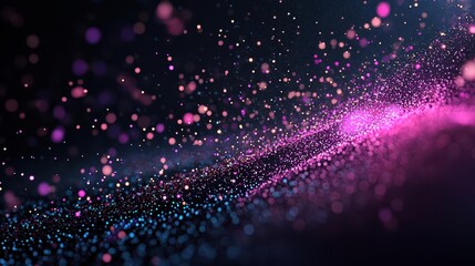 Intricate fiber optics, neon data signals in motion, 3D illustration