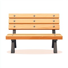 A Simple Yet Inviting Wooden Bench Design Perfect for Parks and Gardens