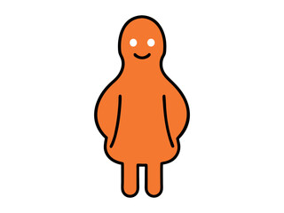 orange person on white