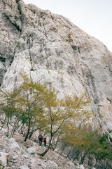 hiker in the mountains, multi pitch, climbing, croatia, paklenica, national park, alpinism