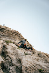 climber on a cliff