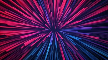 Cyber flow, vivid fiber optic energy, 3D illustration