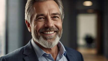 Fototapeta premium close_up_headshot_portrait_of_happy_middle