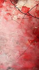 Abstract red texture with cracks and splashes of color.