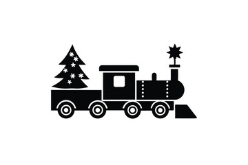 Merry Christmas silhouette element 