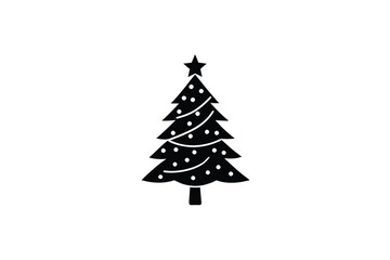 Merry Christmas silhouette element 