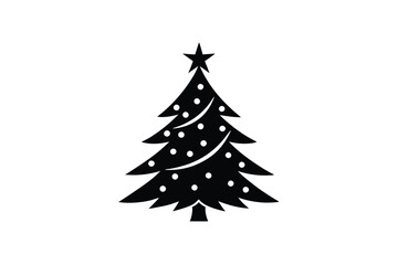 Merry Christmas silhouette element 