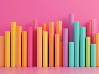 Obraz premium Speech clarity, vibrant sound frequency patterns, 3D illustration