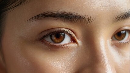 Fototapeta premium close_up_of_asian_young_womans_eye_single_eye