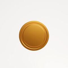 Spinning Golden Coin - Rotate Golden Coin at Different Angles. Gold coins fall from the sky. Set of Gold coins. Cash change money falling down and stacking in a pile for savings. 3D Rendering