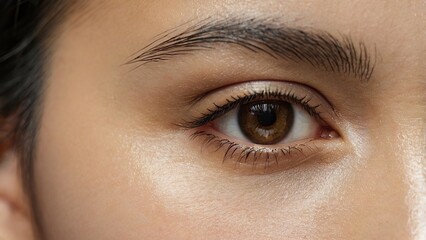 Obraz premium close_up_of_asian_young_womans_eye_single_eye