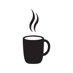 A silhouette art of a mug.