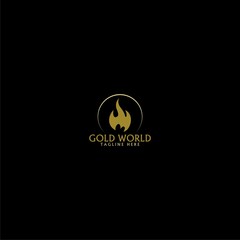 Obraz premium Flame logo icon isolated on dark background