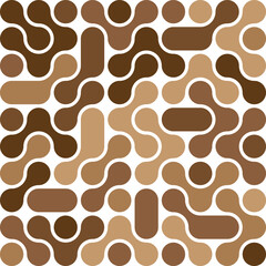 Abstract Geometric Pattern Artwork. Retro colors, Liquid silhouette drop in modern style.