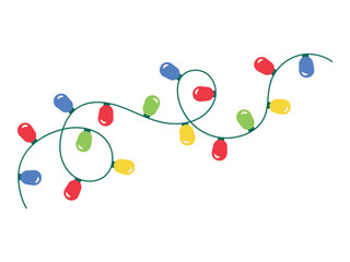 Christmas vector garland isolated on white background