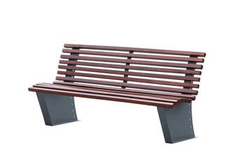 park bench isolated on white background