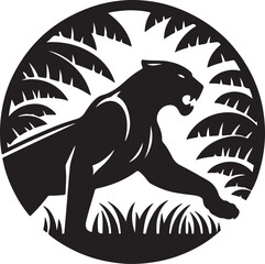 Black Panther vector with white background