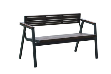 park bench isolated on white background. outdoor furniture