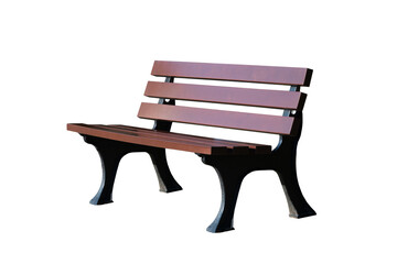 park bench isolated on white background. outdoor furniture