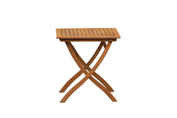 wooden table isolated on white background