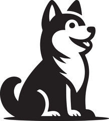 Cute Dog vector with white background