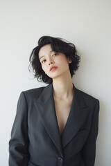 Fototapeta premium Confident and Stylish Asian Woman in Formal Business Attire
