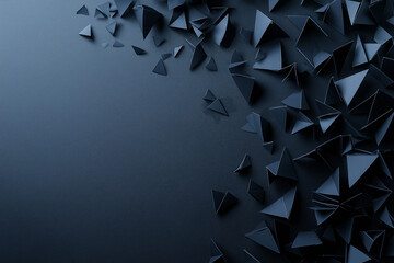 A blue background with a lot of triangles