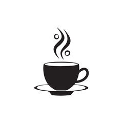 A silhouette vector art of a mug.