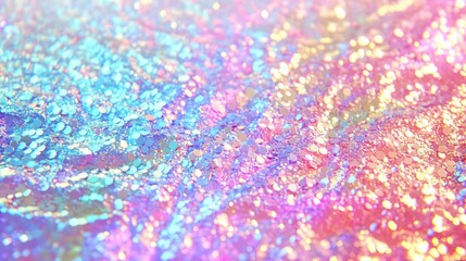 Obraz premium Holographic background with sequins and glitter paste pink and silver gold shimmer background