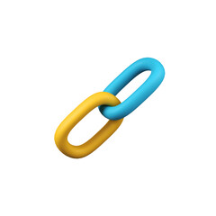 Link isolated 3d render icon illustration