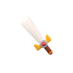 Sword isolated 3d render icon illustration