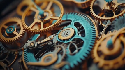 Clock gears mechanism watch composition background 