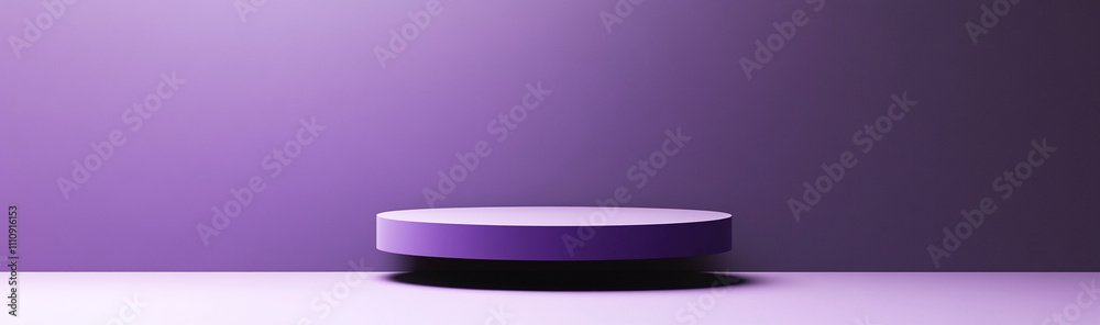 Poster simple purple platform set against a gradient background creates a modern aesthetic for presentation