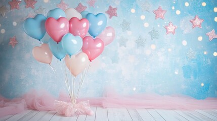 pink balloon in the sky