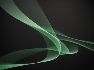 abstract green lines on black background.