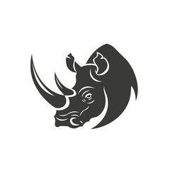 Rhinoceros Aggressive silhouette vector illustration